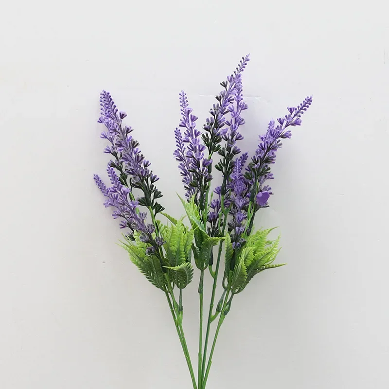 lot de 5 fleurs artificielles lavande pour décoration de jardin