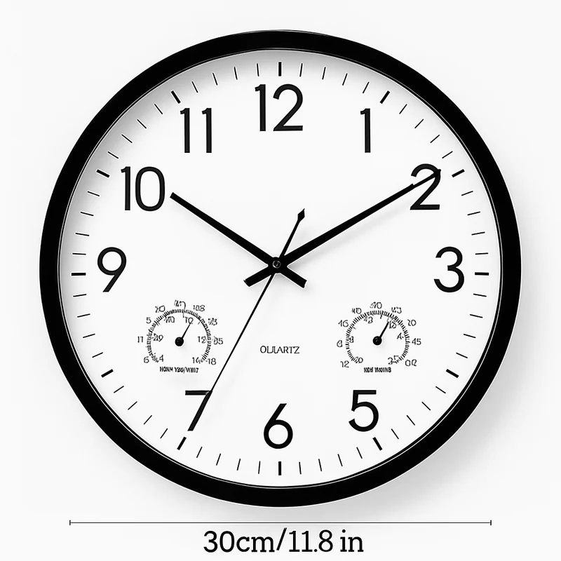 horloge murale extérieure étanche avec affichage température et humidité