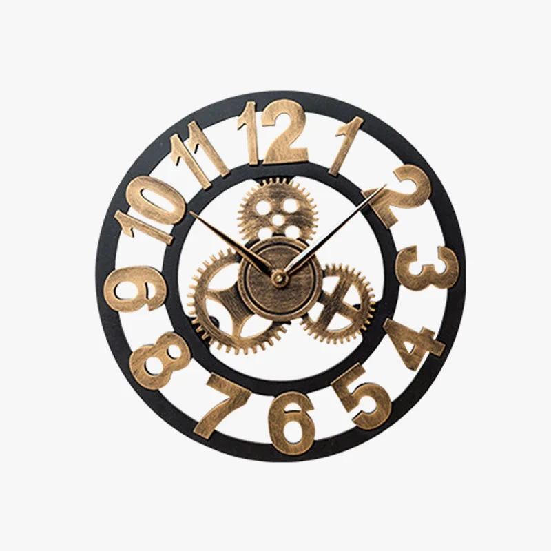 horloge murale rétro silencieuse style industriel décoration moderne