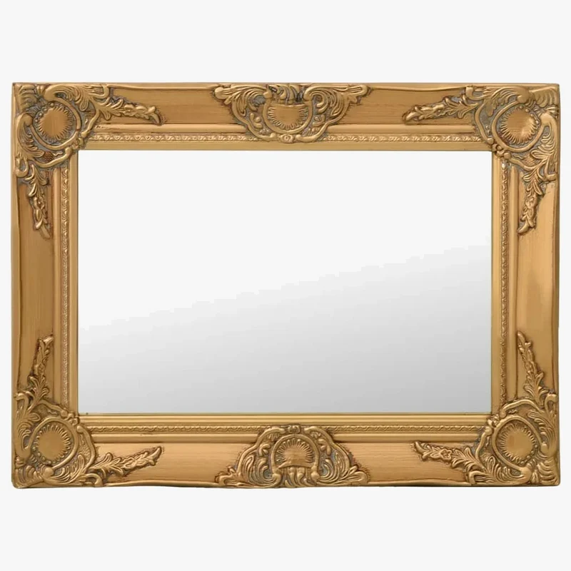 miroir mural baroque doré pour une décoration élégante