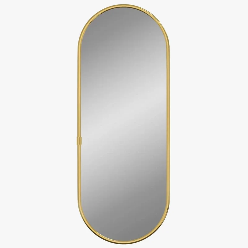 miroir mural ovale doré pour décoration intérieure élégante