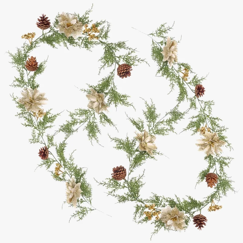 guirlande de noël artificielle décoration pour fêtes et événements