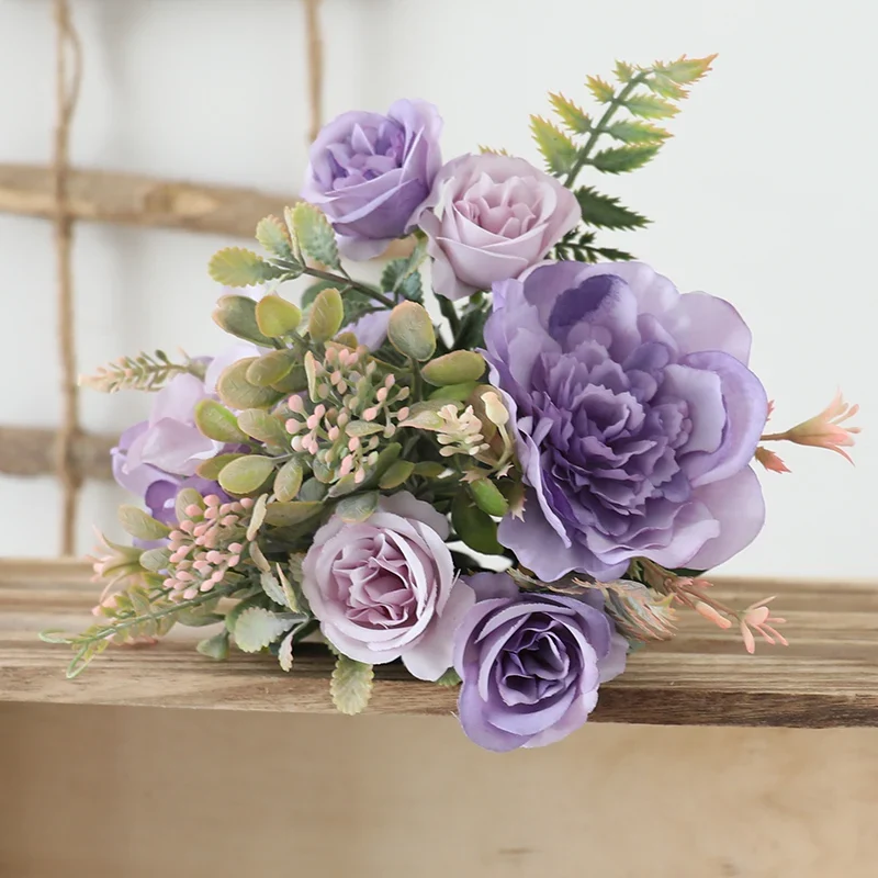 bouquet de pivoines artificielles pour mariage et décoration