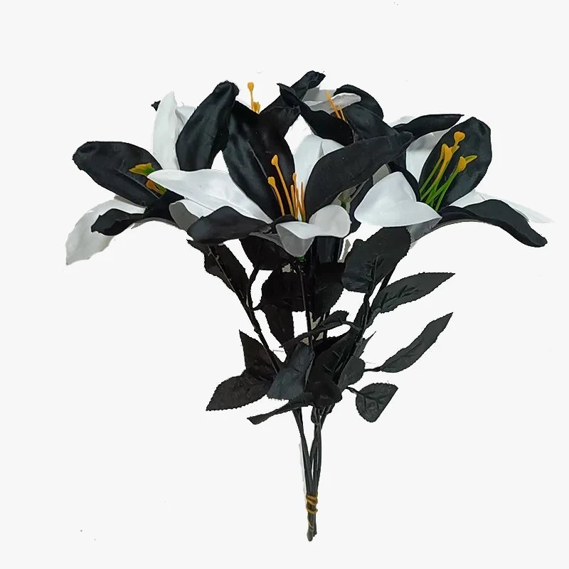 décoration gothique fleur de lys pour halloween et jour des morts