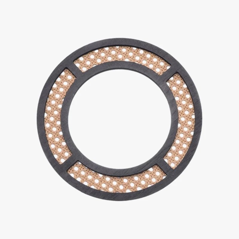miroir rond en rotin pour décoration bohème intérieure