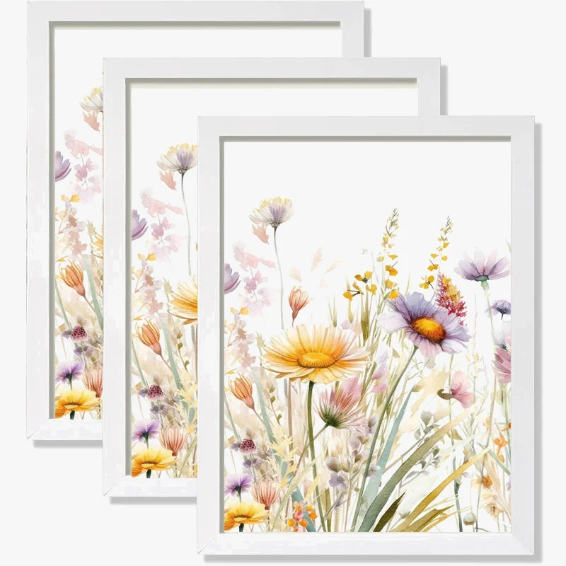 lot de 3 cadres photo en bois pour affiches et décorations murales
