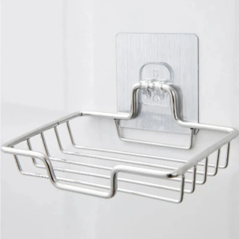 porte-savon mural en acier inoxydable auto-adhésif pour salle de bain et cuisine