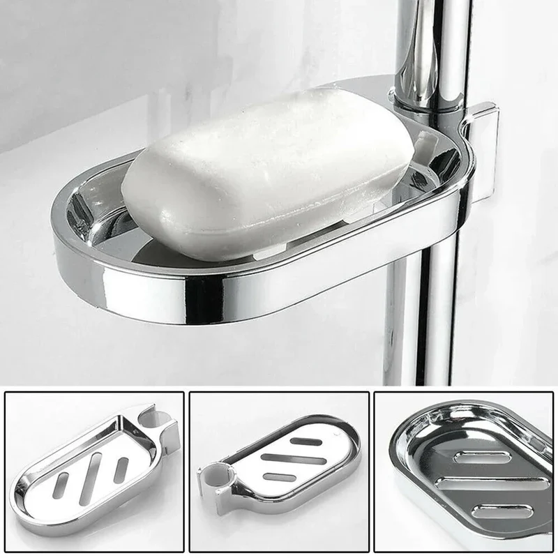 barre de douche en plastique porte savon coulissante pour salle de bain