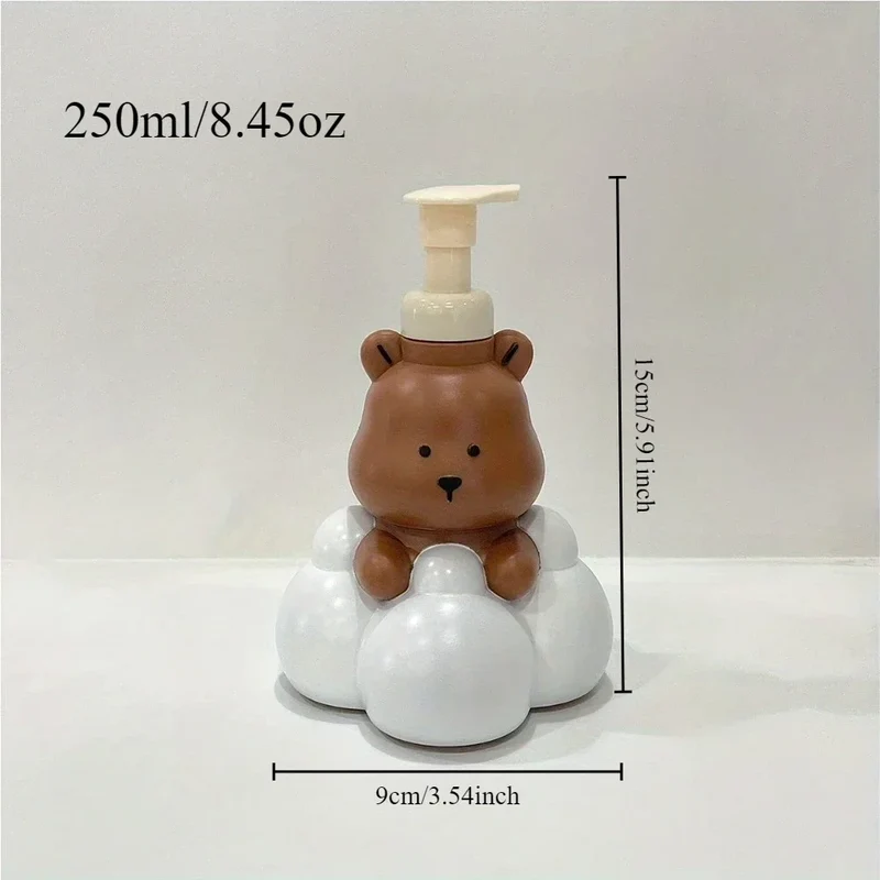 bouteille mousse ours cartoon distributeur savon désinfectant mains portable