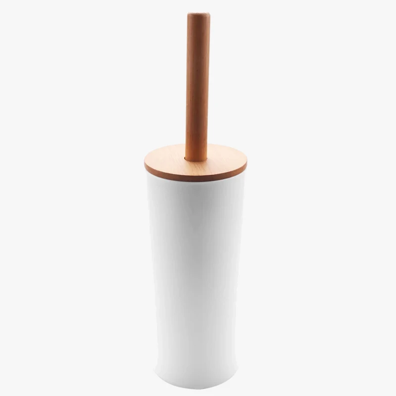 ensemble de brosse de toilette en bambou avec accessoires