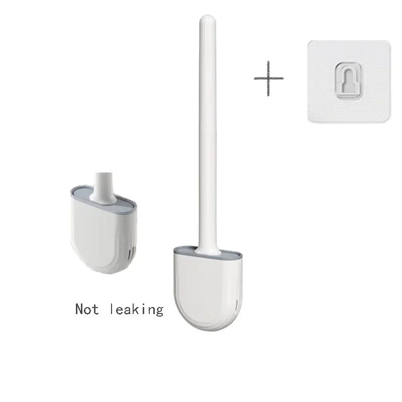 brosse de toilette suspendue en silicone avec support séchage rapide