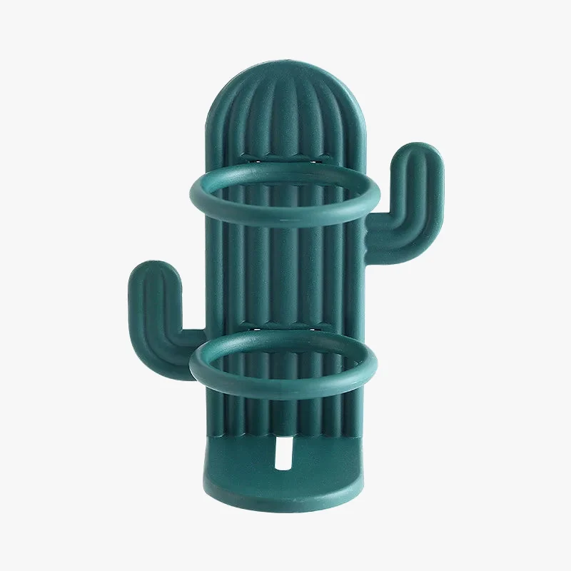 porte-brosse à dents cactus mural pour salle de bain et maquillage