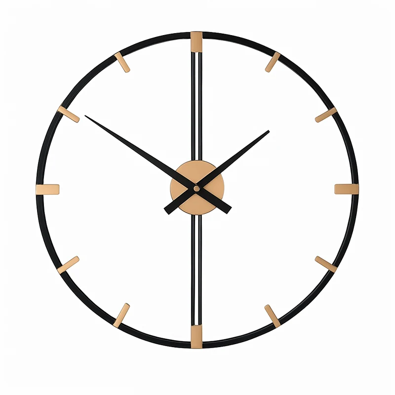 grande horloge murale design silencieuse pour décoration intérieure