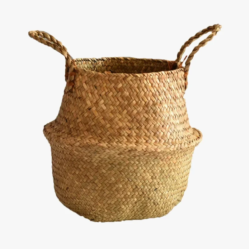 panier en osier pour rangement et décoration jardin