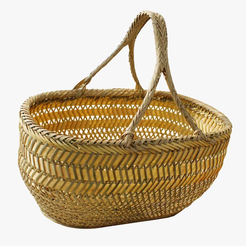 panier à provisions tissé pour pique-nique et rangement maison