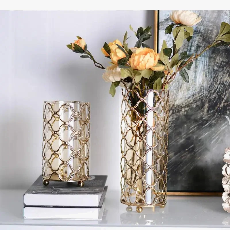 vases en verre creux pour décoration florale moderne et multifonctionnelle