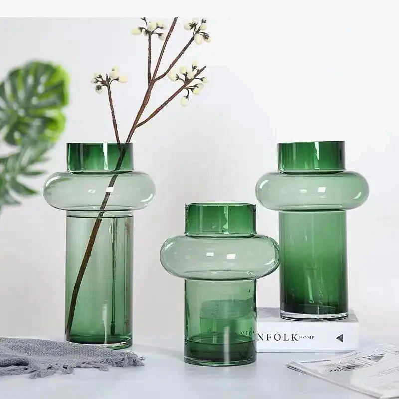 vase en verre géométrique pour décoration intérieure artistique
