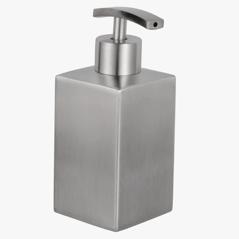 distributeur de savon pressable en acier inoxydable pour liquide
