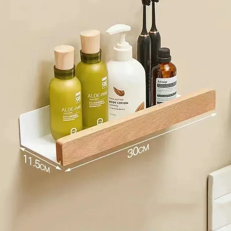 étagère en bois support d'angle sans perçage pour rangement