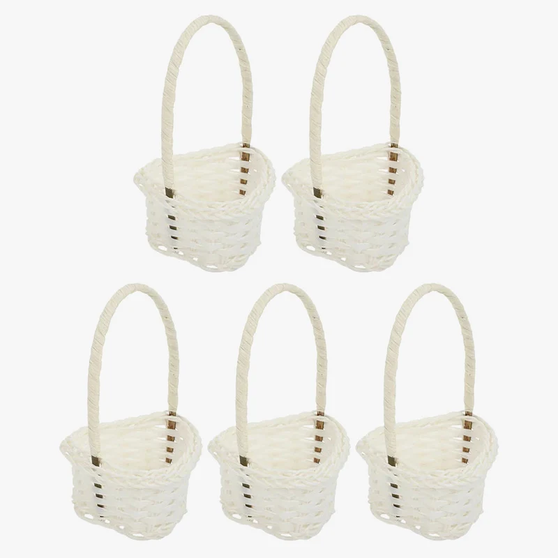 lot de 5 paniers en rotin pour un rangement élégant et pratique