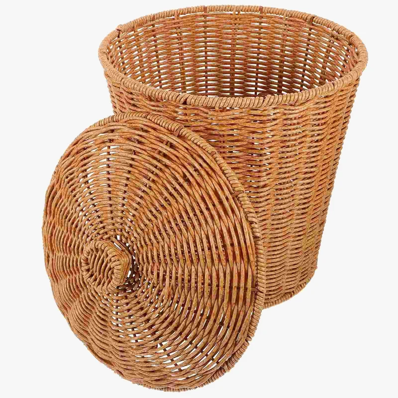 panier de rangement en osier pour vêtements et déchets