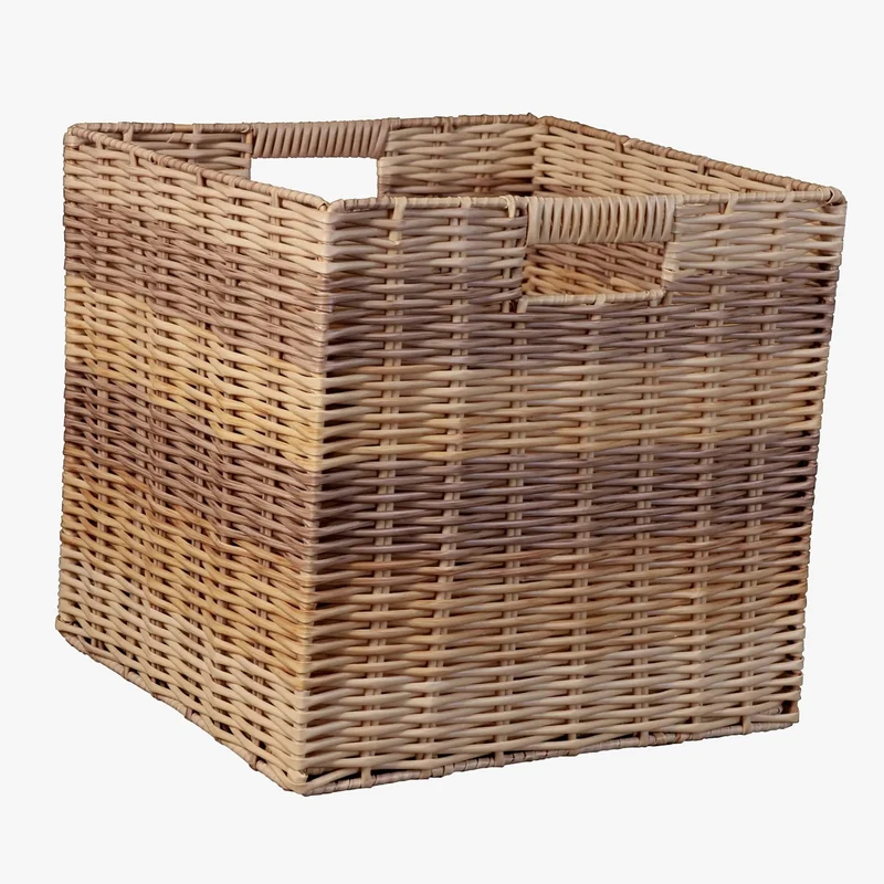 panier de rangement en rotin tissé fait main pour étagères