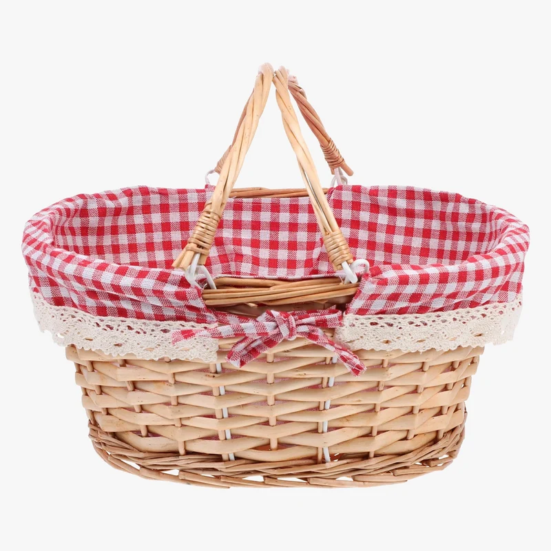 paniers de rangement en osier pour pique-nique décoratifs et pratiques