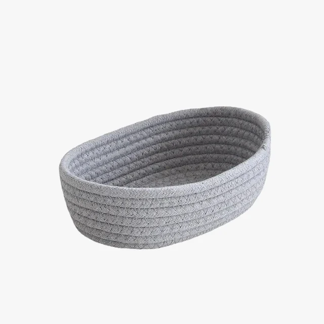 paniers de rangement en corde de coton nordique pour organisation divers