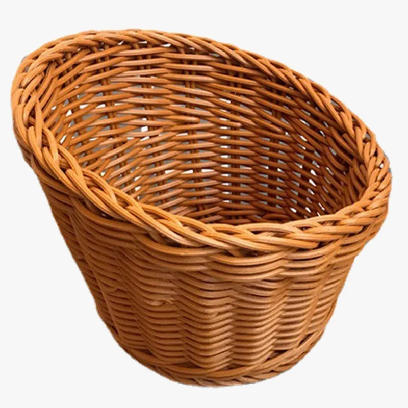 panier de rangement tissé en rotin pour fruits et pique-nique