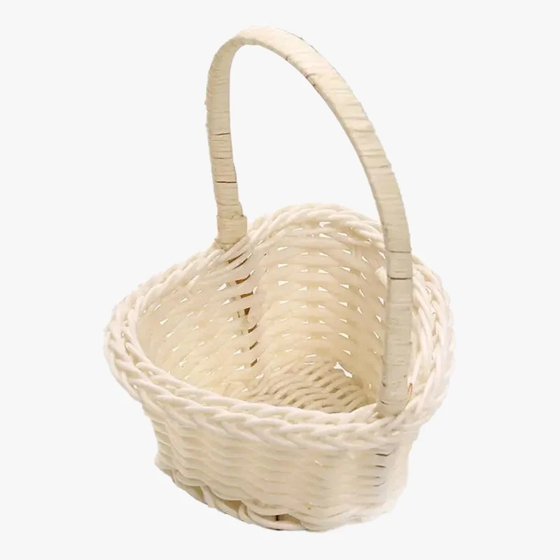 panier en rotin tissé à la main pour fleurs mariage