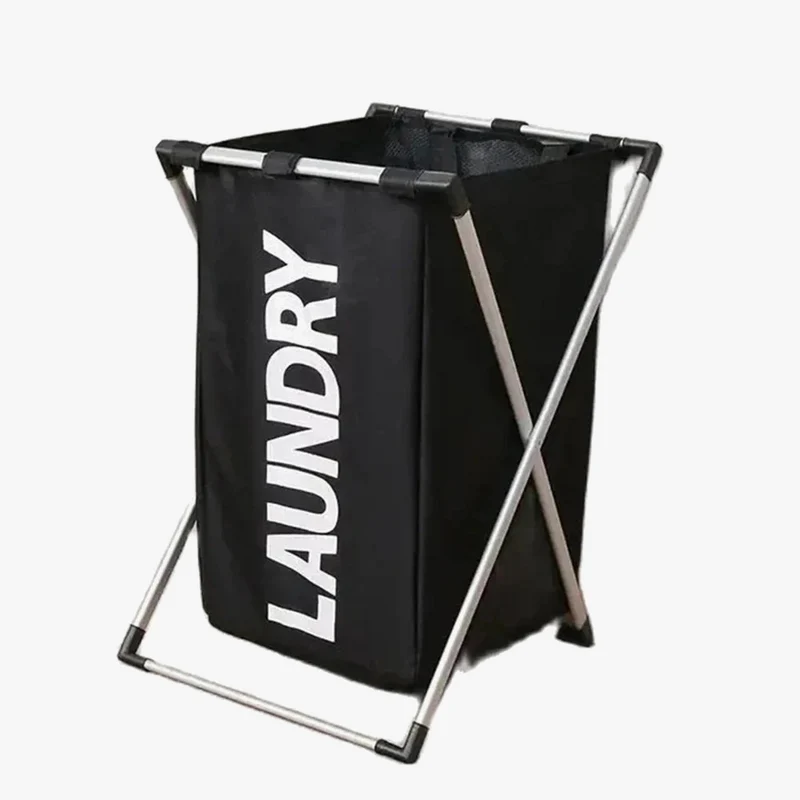 panier à linge pliable trois compartiments pour vêtements sales