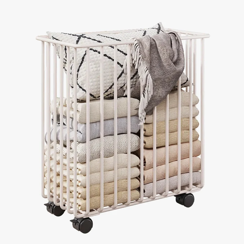 panier à linge à roulettes pour vêtements sales portable