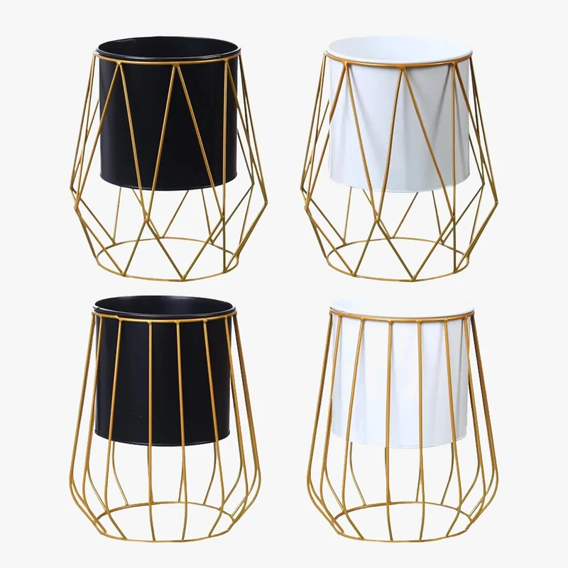 support en métal pour jardinière pot de fleurs vase antirouille