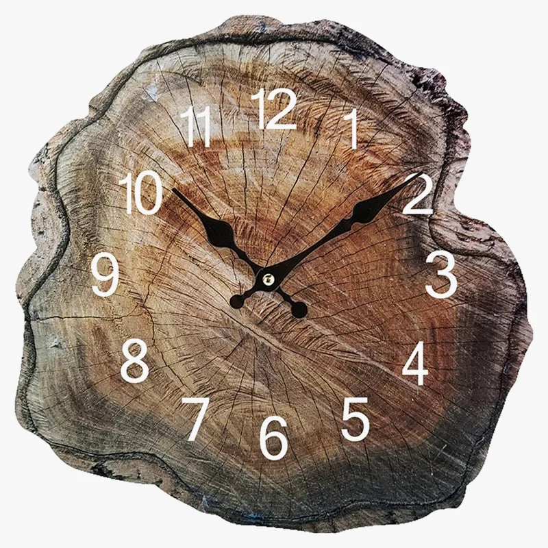 horloge murale en bois design moderne pour décoration intérieure