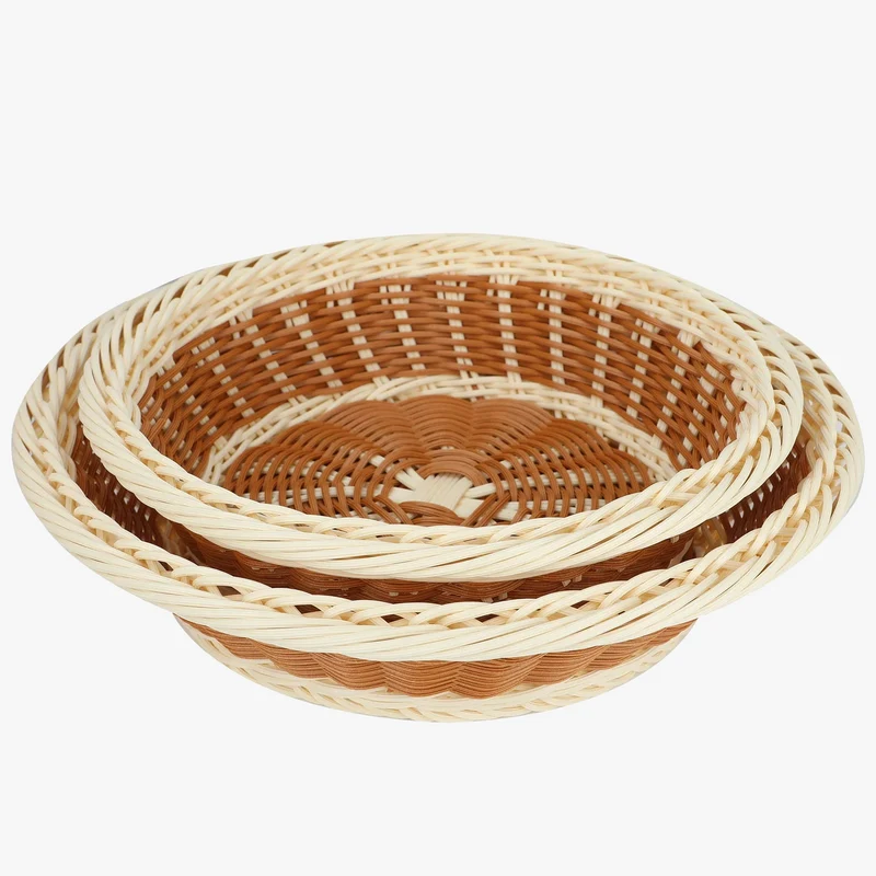 panier rond en rotin pour rangement fruits et légumes