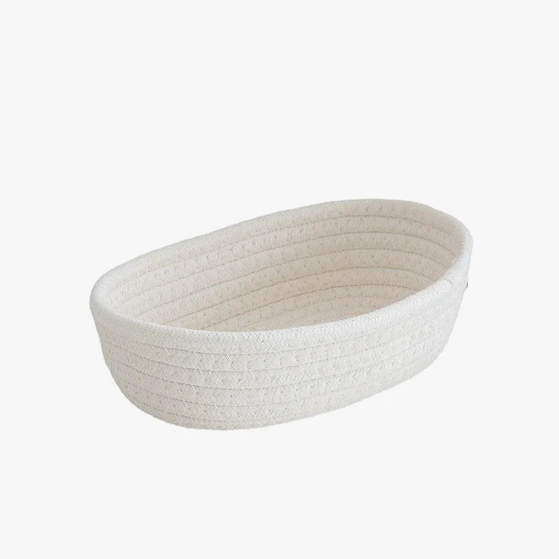 paniers de rangement en corde de coton tissés pour jouets et vêtements