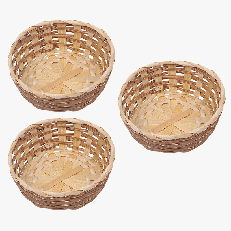 panier de rangement pour fruits et collations en osier et bambou