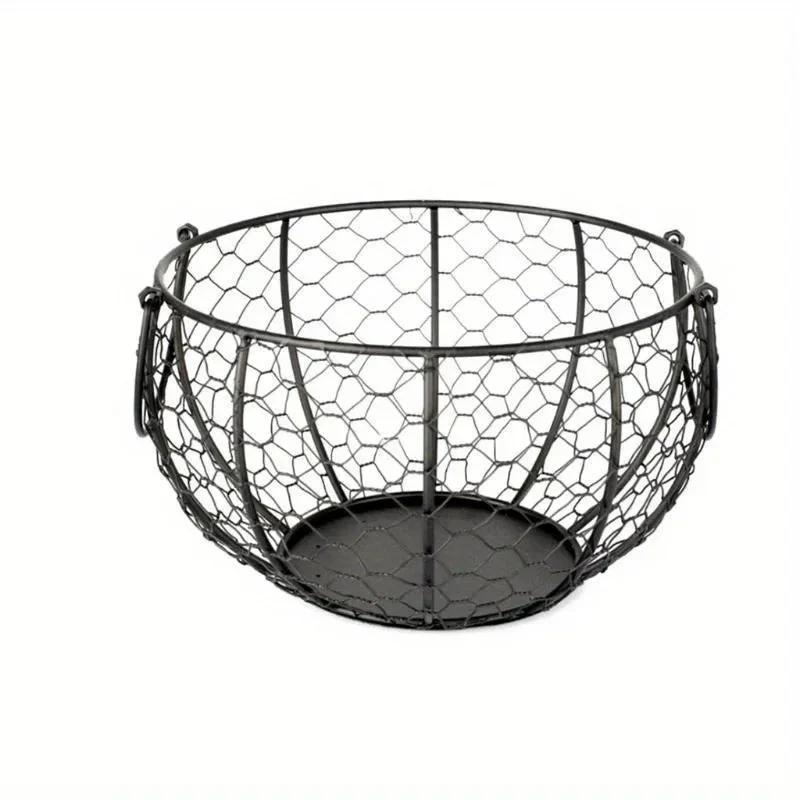 panier en métal pour rangement dœufs et accessoires de cuisine