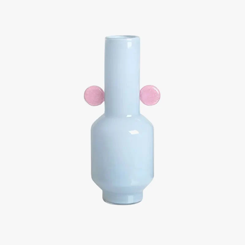 vase en vitrail fleur de dessin animé avec oreilles décoratif