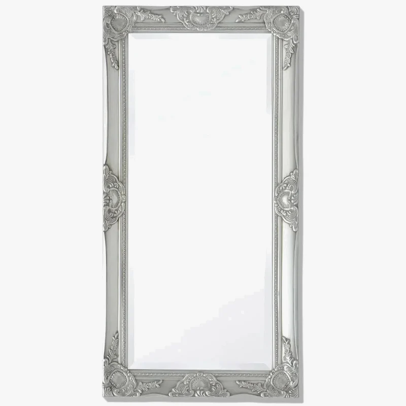 miroir mural baroque argent pour décoration intérieure élégante