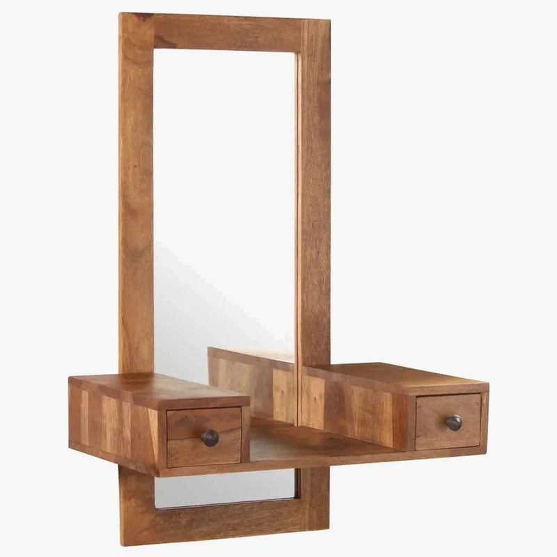 miroir cosmétique avec tiroirs en bois décoratif pour intérieur