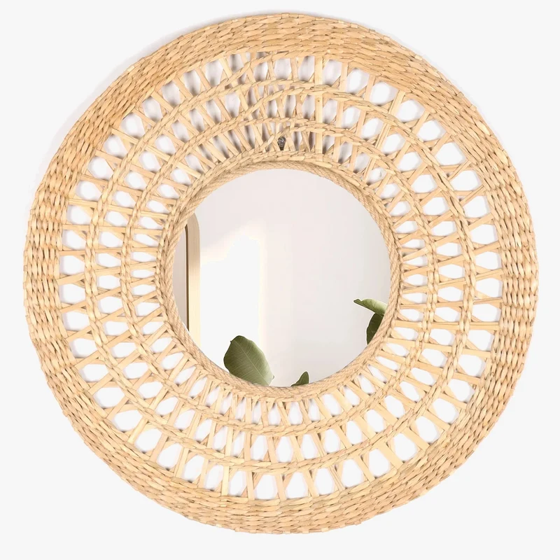 miroir décoratif mural circulaire de style européen créatif et luxueux