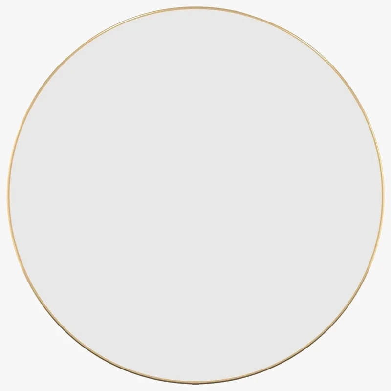 miroir mural rond doré pour décoration intérieure moderne