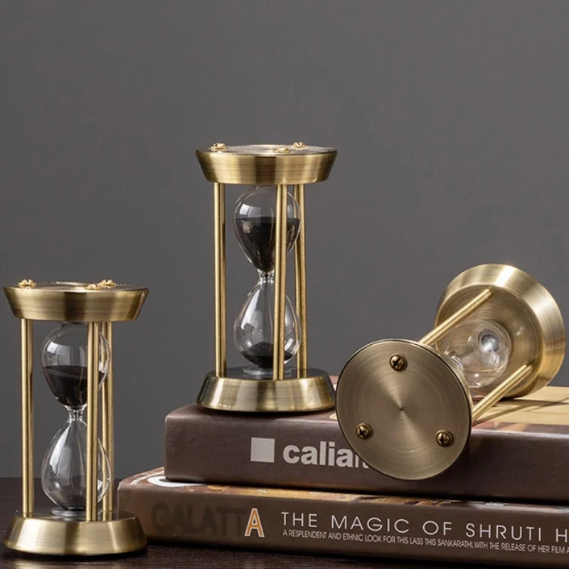 sablier vintage en métal pour décoration et cadeaux