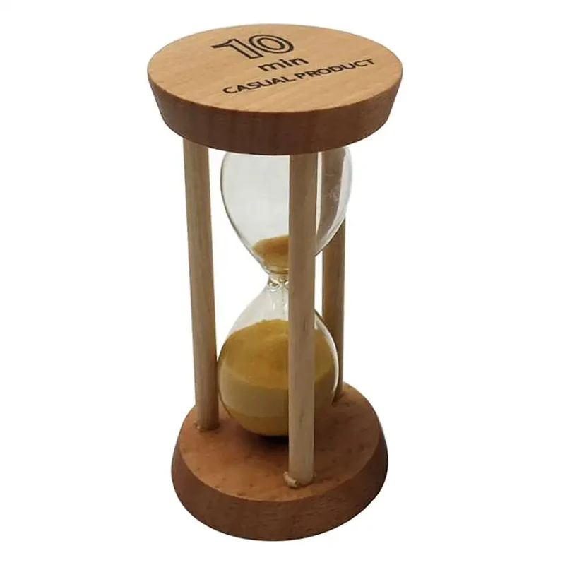 sablier en bois de 10 minutes pour décoration et cadeau